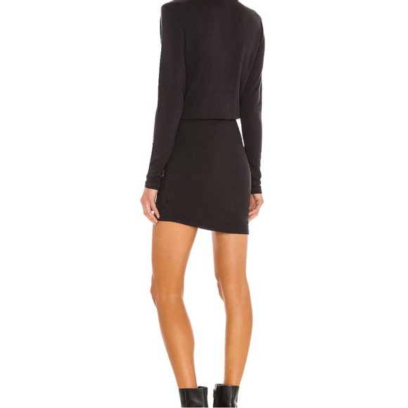 Monrow Revolve Supersoft Long Sleeve V Dress - Picture 6 of 8